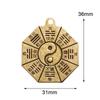 Feng Shui Chinese Concave Convex Bagua Copper Mirror Keychain The 8 Hexagrams