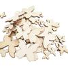 DIY Wooden Chip Art Wood Crafts Supplies Creative Material Party Wedding Decoration 50 Pcs Natural Blank Butterfly Wood Slice