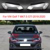 Накладка на переднюю фару автомобиля для VW Golf 7.5 MK GTI 2018 2019 2020 Плексиглас Замена оригинального плафона Прозрачная линза Автоаксессуары
