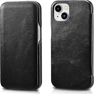 Кожаный чехол-книжка, совместимый с iPhone 13 mini - Дизайн с откидной крышкой, из натуральной кожи, в винтажном стиле