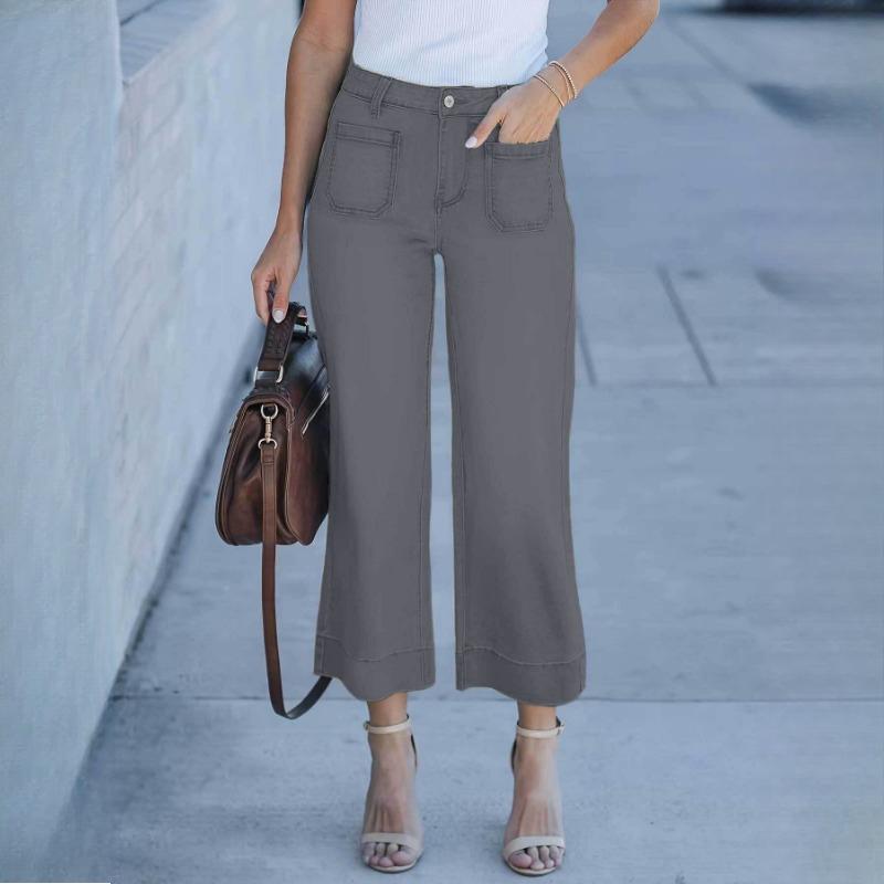 GMXIA Женские свободные и узкие джинсы широкого кроя с прямыми штанинами Nine Points