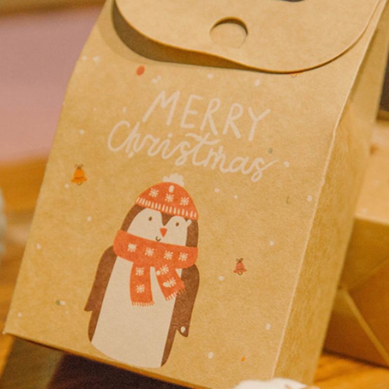 5 шт. Navidad украшения детские сувениры упаковочная коробка подарочные пакеты конфеты подарочная коробка крафт-бумага новый год 2024