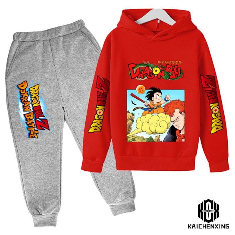 Толстовка с капюшоном в стиле аниме Dragon Ball Z для мальчиков, одежда, детские толстовки, одежда в стиле аниме, толстовка с капюшоном «Гоку», свитшот для девочек, дети от 3 до 14 лет