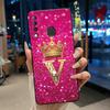 Красивый чехол-корона с буквами от А до Я для Infinix S4 Smart3 Plus X626 X267, черный, из мягкого силикона, противоударный