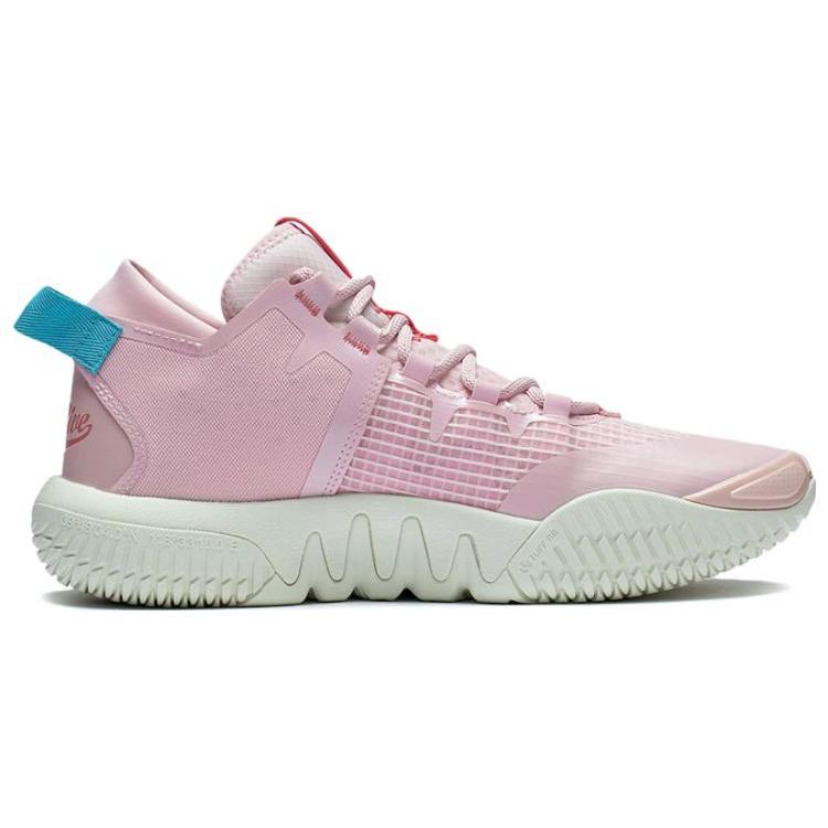 Li Ning Badfive 2 Low Удобная амортизация Нескользящие Износостойкие Низкие Баскетбольные кроссовки Мужские Розовые ABFT029-6