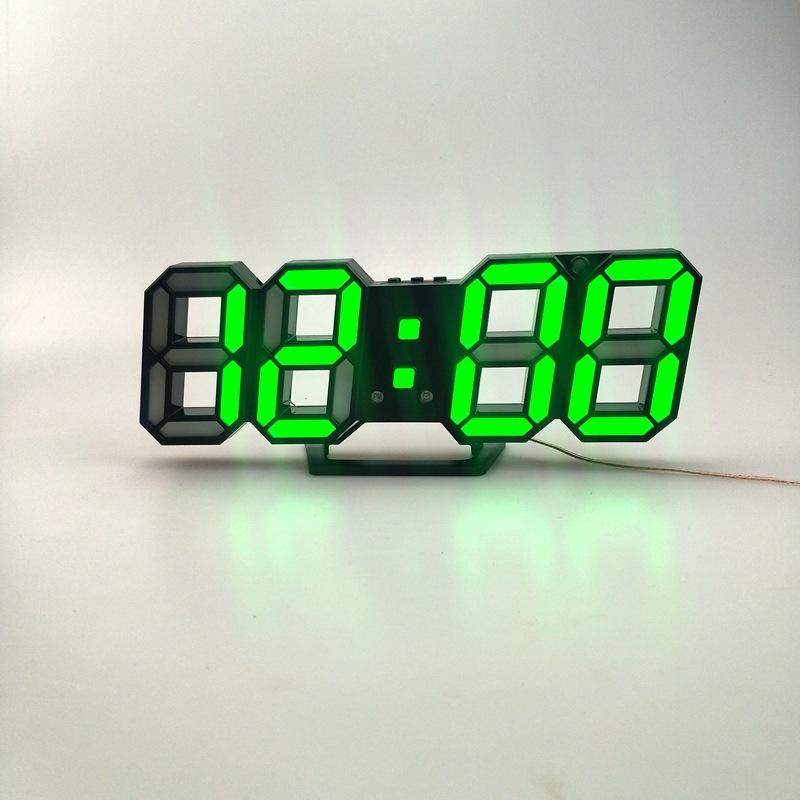 6609 Автоматические Фоточувствительные Цифровые Часы 3D Электронные Часы Многофункциональные Настольные/Настенные Двойного Назначения Светодиодные Часы Качество