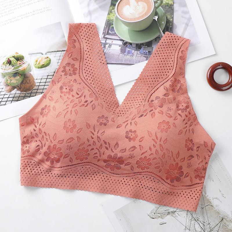 Women Breathable Lace Bras for Sexy Wire Free Top Lingerie Bralette Low Back Underwear