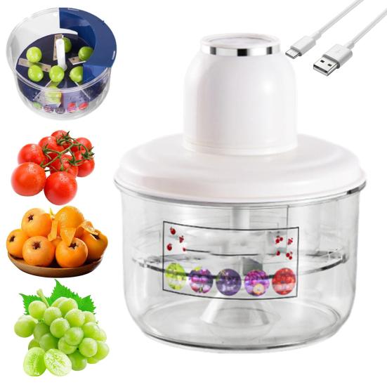 Electric Grape Peeler Machine 50W Brushless Motor Automatic Garlic Peeler Rechargeable Commercial Smart Fruit Peeler for Grapes Cherry Tomatoes