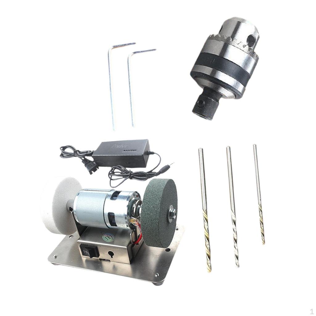 Мини-шлифовальный станок, шлифовальный инструмент, 7 скоростей, регулируемая полировальная машина для поделок, настольная шлифовальная машина для дома