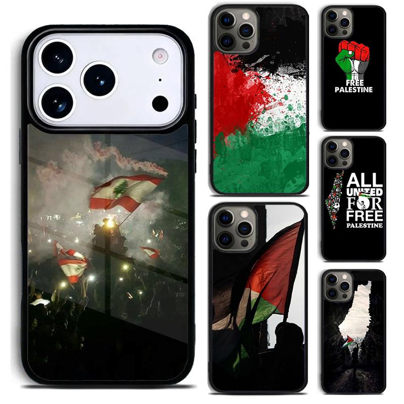 Чехол для телефона с флагом Палестины 'Свобода' для iPhone 17 16 15 Pro Max Air 14 13 12 11 Plus Ударопрочный Чехол Capa