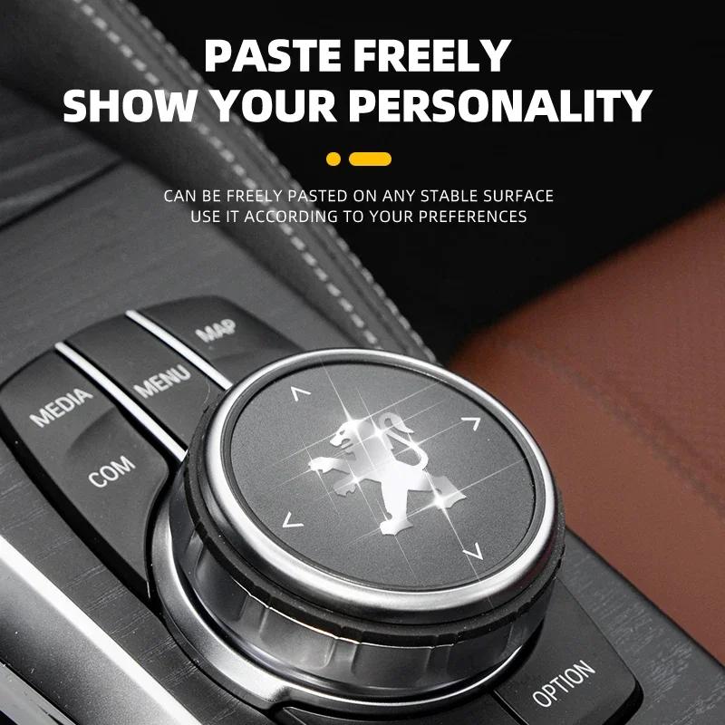 Car Sticker Car Metal Emblem Car Interior Dekoration Stickers Badges Auto Styling For Peugeot 206 307 308 3008 207 208 407 508 2
