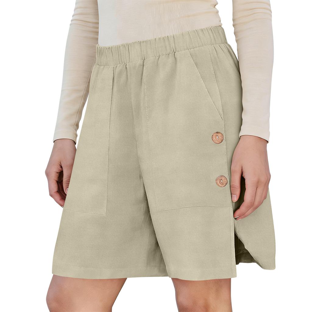 Women's Casual, Loose-fitting -color Pants With Pockets