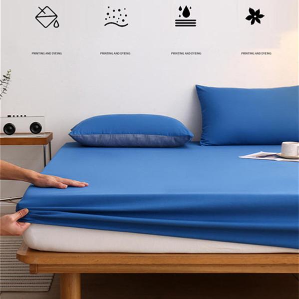 Новая простыня с 2 наволочками, 3 шт./1 комплект постельного белья, простыня, наматрасник, хлопковый защитный чехол для кровати, регулируемые наматрасники для одиночного двуспального