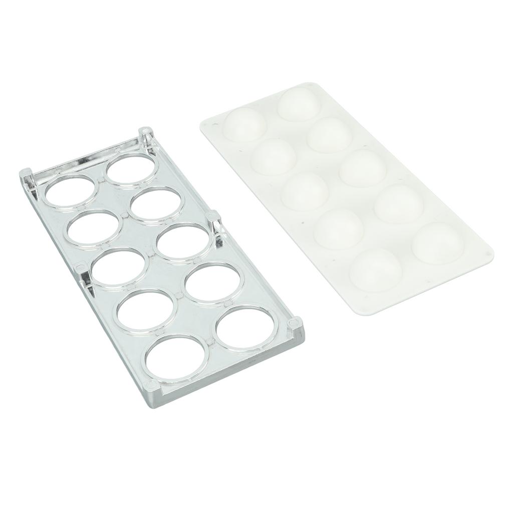 Ravioli Maker Press 10 Holes Iron ABS Durable Square Ravioli Maker for Home Dumpling Making Silver