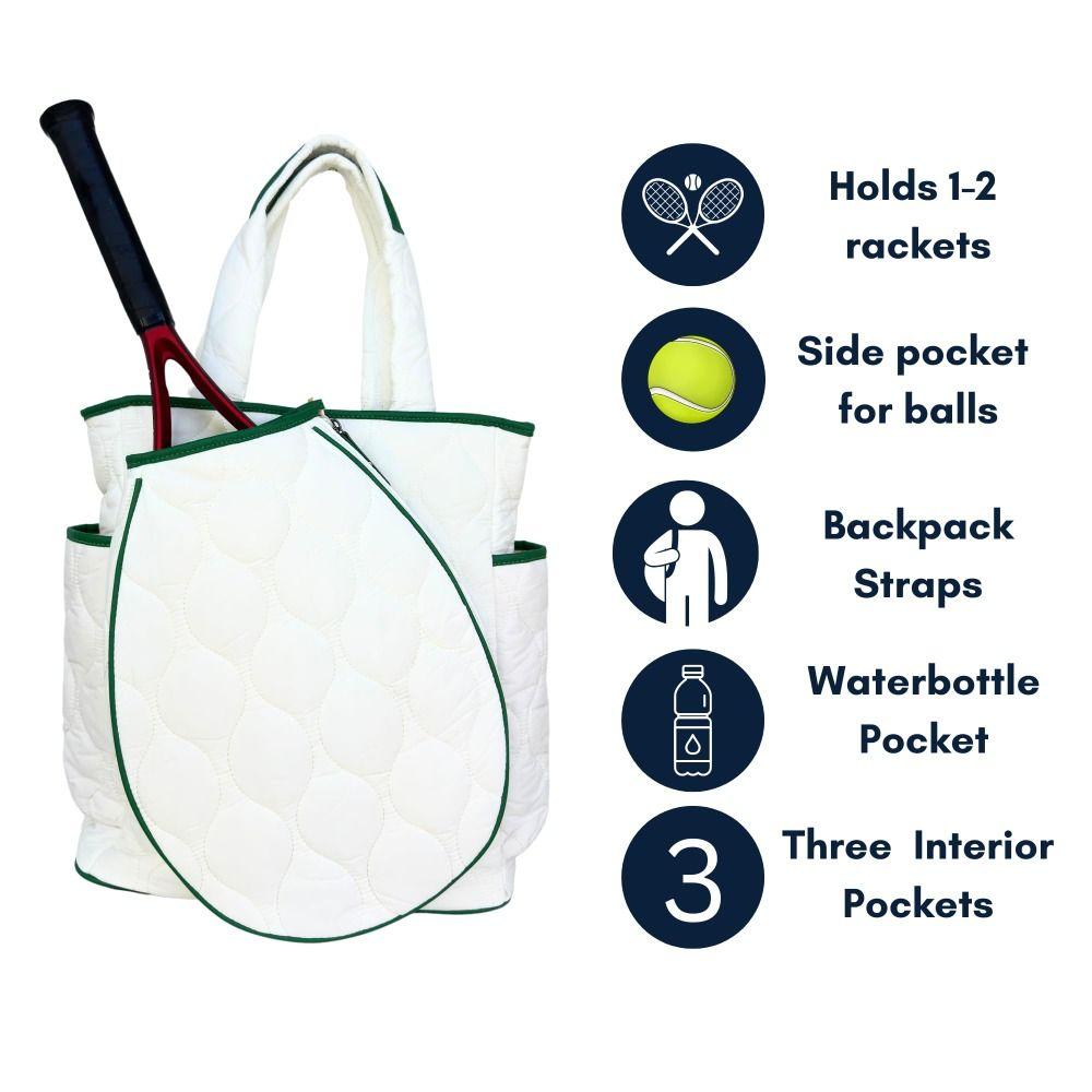 Waterproof Tennis Racket Backpack Extra-Large Shoulder Bag Stylish Tennis Tote Bag Racquet Sports