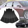 6pcs Glossy Black Exterior Door Window Pillar Posts Molding Cover Panel Trim Stickers Side Door Window Cover Trim Kits for Honda Civic 11th Gen  