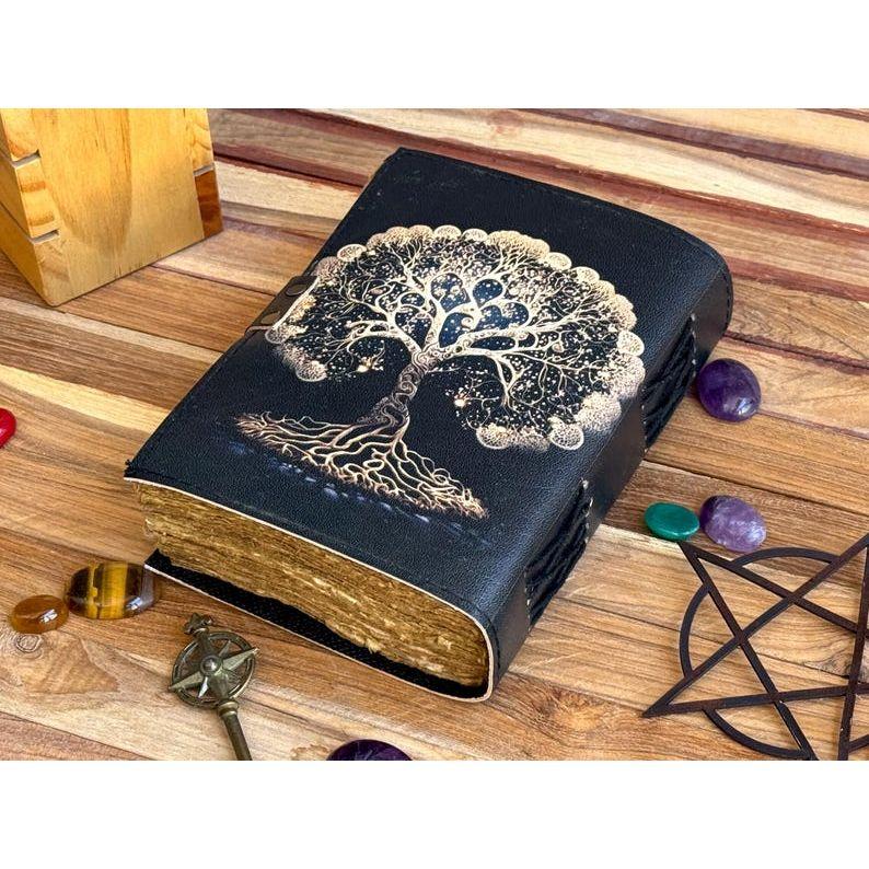 Beautiful Journal For Sketches Book Traveling Book Blank Spell Book Leather Journal Tree of Life