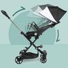 Baby Stroller Child Infant Two-way Reclining Trolley 1-6 Years Old Lightweight Foldable Trolley