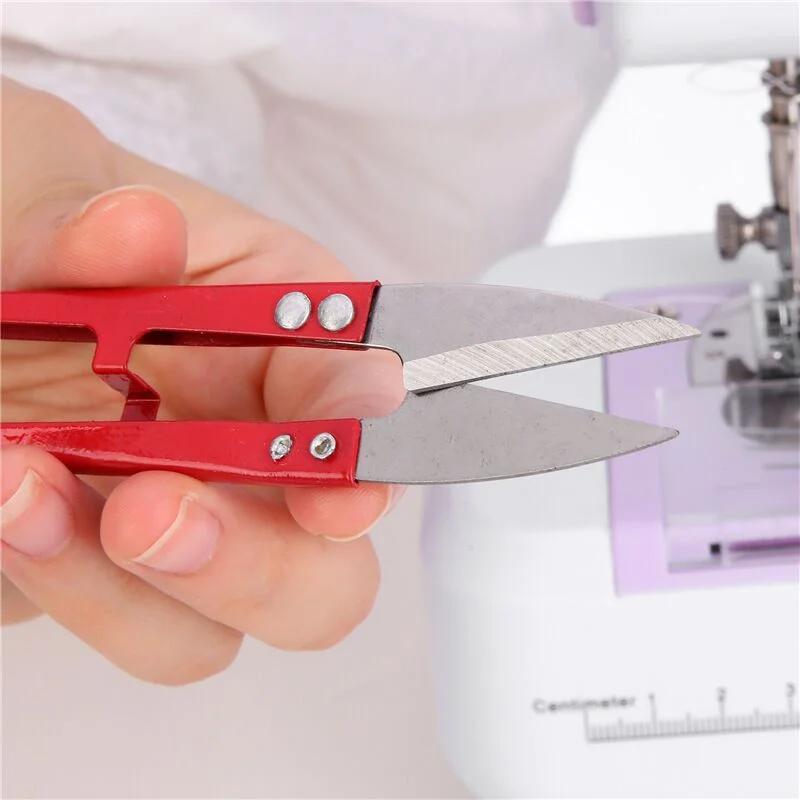 2 шт. U-образные новые портативные мини-ножницы из нержавеющей стали для стежка, кусачки для обрезки лески, необходимые аксессуары для рукоделия