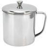 Tea Cup Portable 304 Stainless Steel Water Cup with Lid Handle Drinking Milk Cup for Home Outdoor