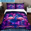 Magical Flamingo Sky 3pcs Bedding,Including 1pc Duvet Cover And 2pcs Pillowcases Perfect for Christmas,Ideal for Bedroom, Dormitory