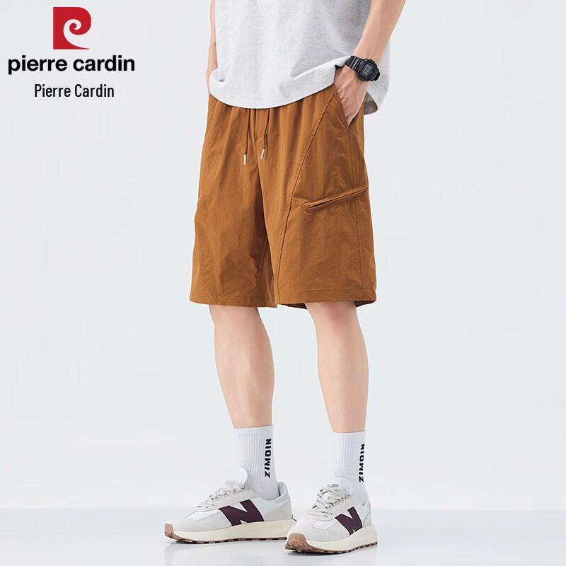 Pierre Cardin Мужские повседневные прямые шорты из ледяного шелка