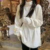 Women's Autumn Winter Turtleneck T-shirt Solid Long Sleeve Undershirt T-shirt Fashion Office Lady Casual Elegant Loose Tops