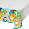 Plastic Zoo Animals 1st Birthday Party Table Cover