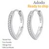 S925 Sterling Silver Peach Heart Pave Setting Round Cut 1.2MM VVS GRA Moissanite Earrings for Women