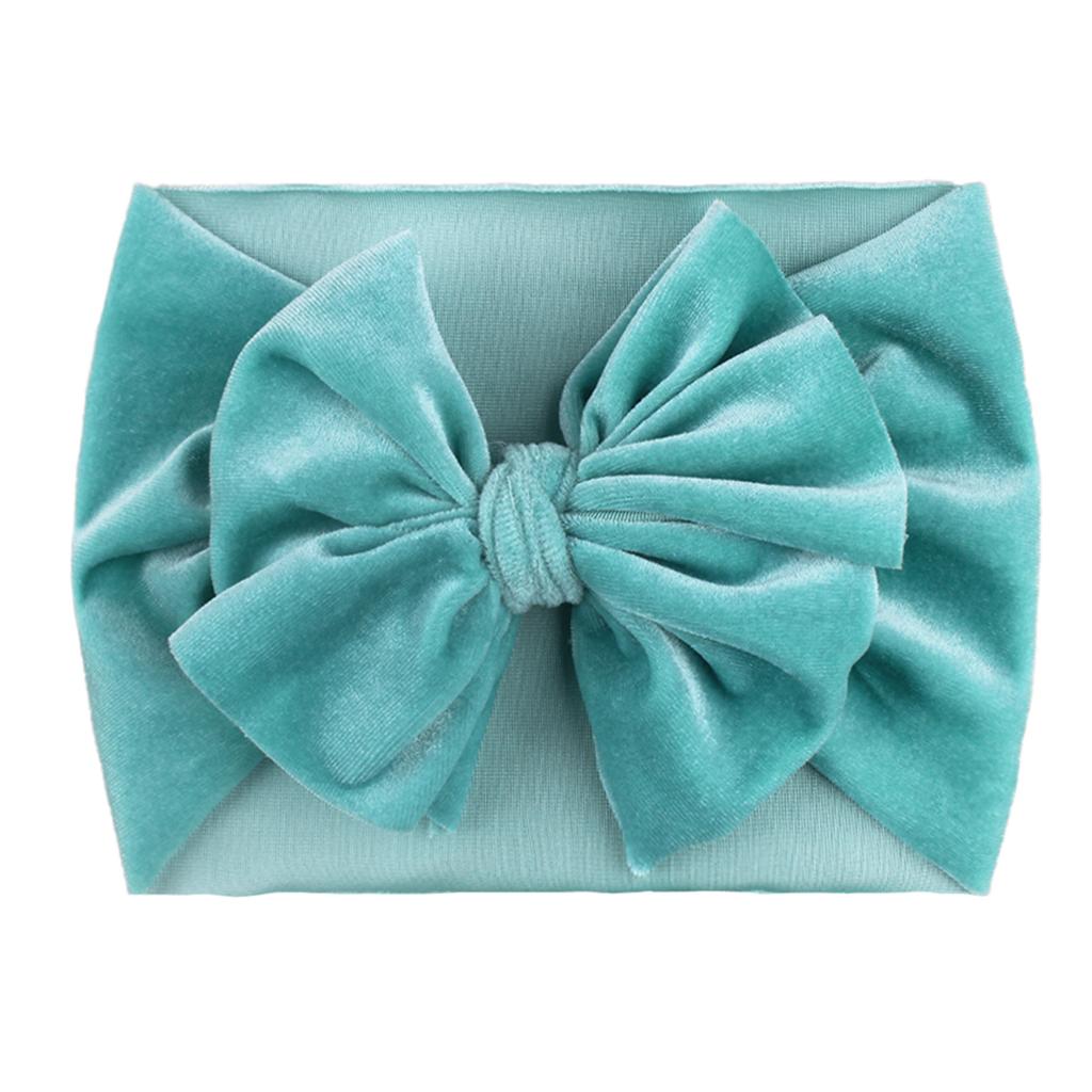 Kids Newborn Girls Baby Solid Headband Hair Band Bow Accessories Headwears