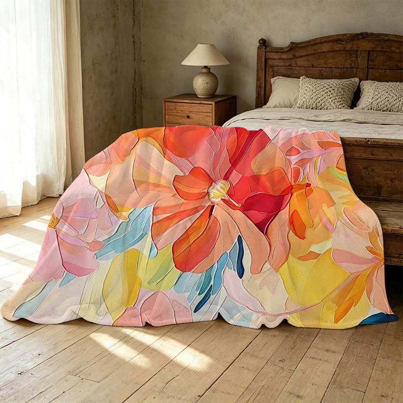 Pill-Resistant Soft Flannel Fleece Blanket Skin-Friendly All-Season Warm Throw, Decorative for Home, Christmas & Halloween