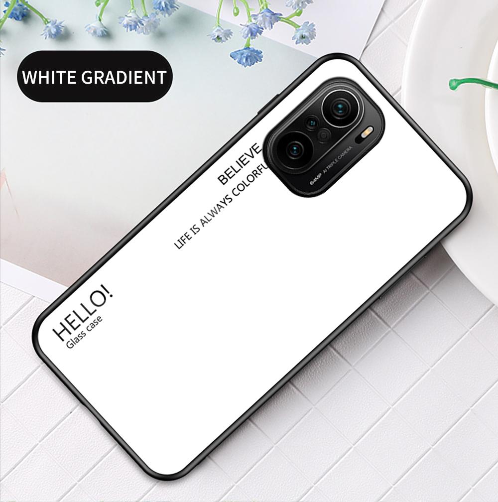Для Xiaomi Mi 11 Pro 11 Lite Mix 4 A2 A3 Play Redmi Note 6 7 8 Pro 8T Poco F1 F3 чехол с градиентом Aurora из закаленного стекла с мягкой рамкой задняя крышка чехол для телефона