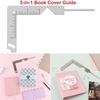 Multi-Function Book Cover Guide 5-in-1 Gauge Ruler Durable Book Cover Positioning Ruler