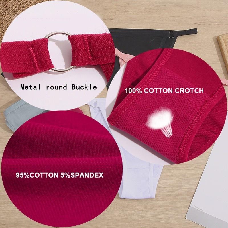 FINETOO Cotton Panty for Women Sexy Bikini Lingerie Low-Waist Plus Size Underwear M-2XL