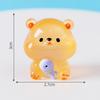 Creative Miniature Night Light Fishing Bear Resin Car Dashboard Ornament