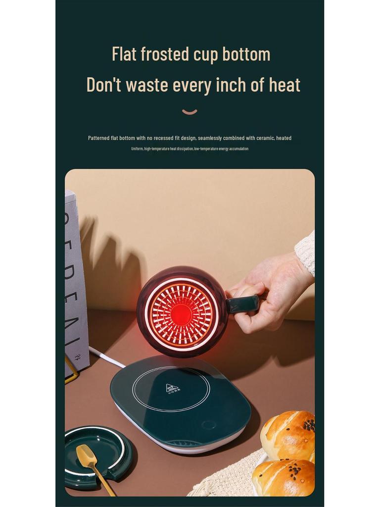 Керамический нагреватель для кружки 55 градусов - Подогреватель для теплой чашки и молока, рекламный подарок