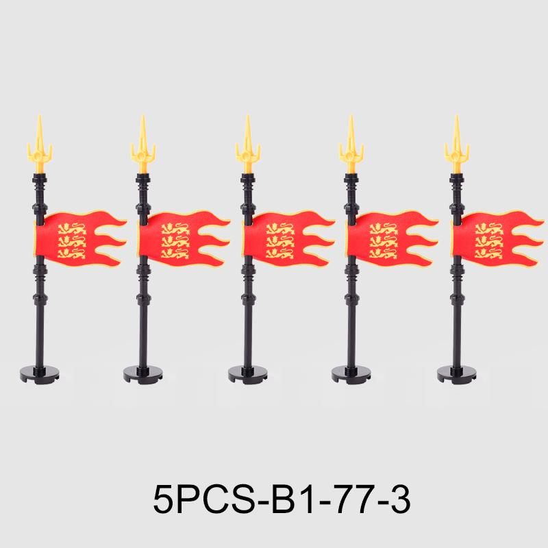 Средневековые военные флаги, серия «Военный замок», рыцарь, солдат, воин, аксессуары, строительные блоки, Древний Священный Рим, кирпичики, игрушки, подарки.