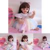 Reborn Doll Betty 55cm Silicone Full Body Collectors Edition With Colorful Lace Dress And Cats Ears Headband Decor For Gift And Display