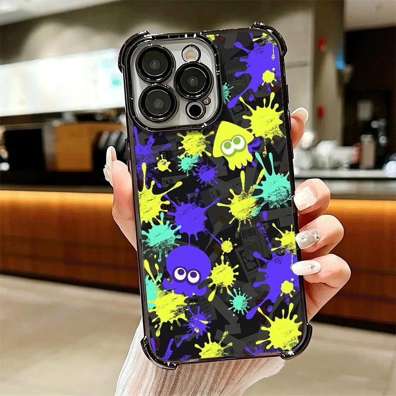 Мягкий чехол для телефона S-Splatoons для iPhone 15 16 17 Air 14 Pro Max 16E Plus 13 12 Mini С покрытием Защита от падений Fundas