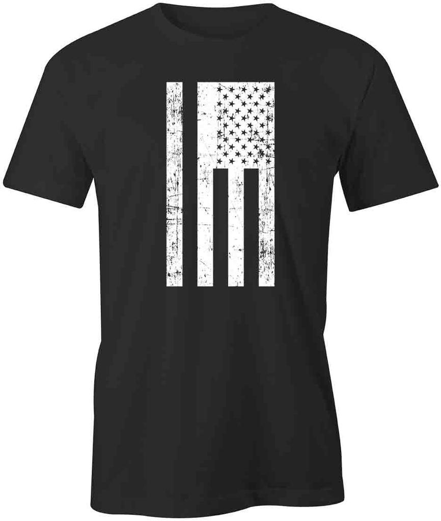 AMERICAN FLAG GRUNGE TShirt Tee Short-Sleeved Cotton CLOTHING S1BSA468