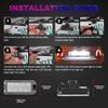 2Pcs LED License Plate Light Lamp Assembly For Jeep Grand Cherokee 2014 2015 2016 2017 2018   Fiat 500 2013- Super Bright 6000K Xenon White Rear Tag
