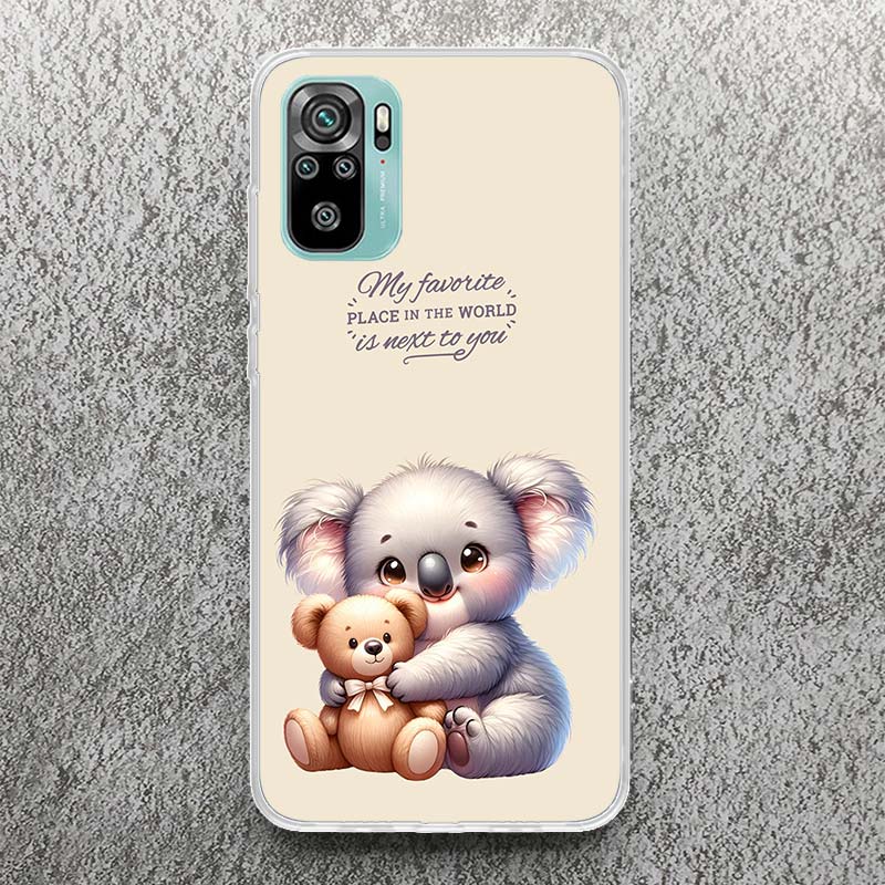 Коала Каваи Милое Животное Принт Мягкий Чехол для Xiaomi Redmi Note 14 13 12S 11S Чехол для Телефона 10 Pro Plus 11E 11T 12 11 10S 5G Обложка