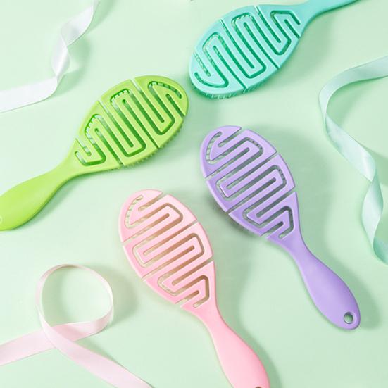 Расческа-лопатка для массажа кожи головы, для укладки волос, для влажной и сухой парикмахерской, прямая вьющаяся расческа для дома