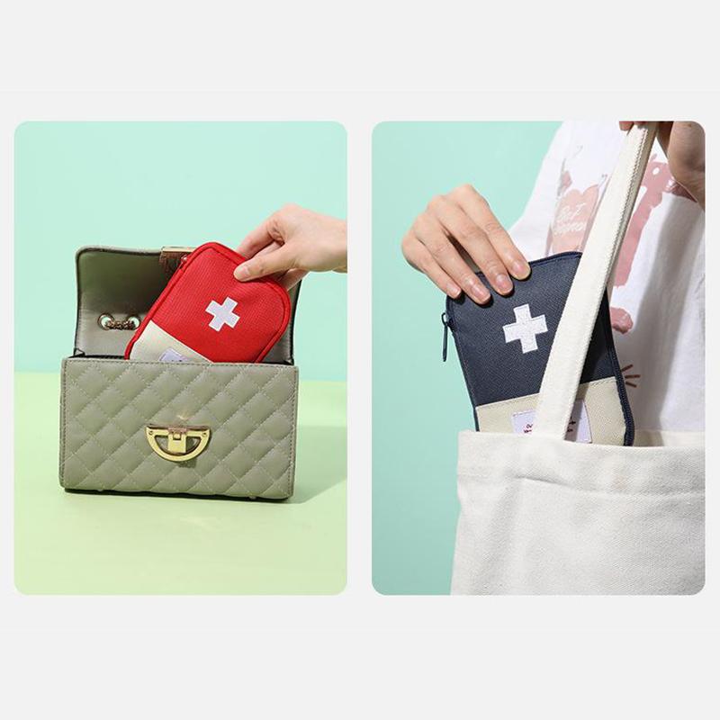 1 шт. Мини портативная сумка для лекарств, дорожная аптечка первой помощи, сумка для хранения лекарств, набор для выживания, аптечка для экстренной помощи на открытом воздухе, кемпинг