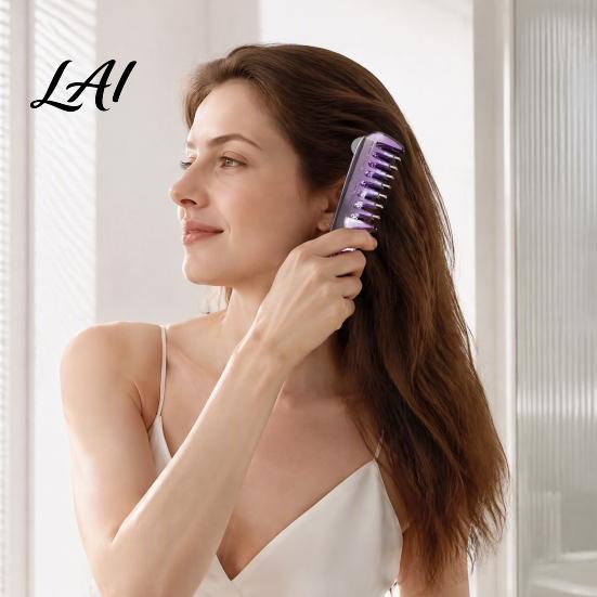 Portable Hair Oil Comb Applicator Comb with Injecting Tube & Brush Refillable Scalp Applicator Leak Proof Dispenser Massaging Rolling Ball