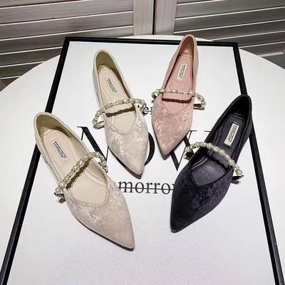 Туфли-лодочки Xiaoxiangfeng Mary Jane женские весенние новые французские остроносые темпераментные туфли на плоской подошве ladyshoes