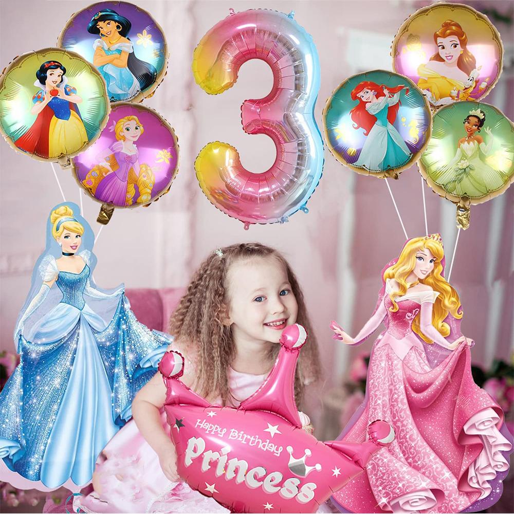 9 шт. Красочные шары принцессы Шары на тему принцесс для украшения вечеринки