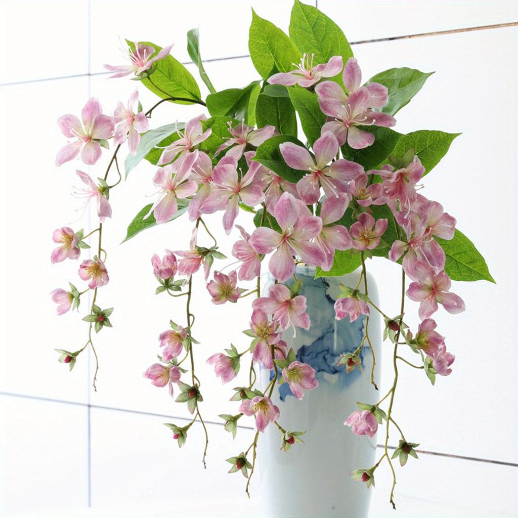 3 Pcs Artificial Jasmine Artificial Hanging Flowers Balcony Artificial Flowers Like Real for Wedding Floral Party Decor Home Accessories Spring Decor