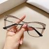 New Fashion Trend Cat Eye Anti Blue Light Optical Glasses Frames Women Crystal Cut  Fashion Computer Eyeglasses