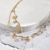 Sexy Double Layer Colorful Stone Chain for Women Crystal Butterfly Waist Bead Belly Chain Belly Belt Summer Beach Body Zircon